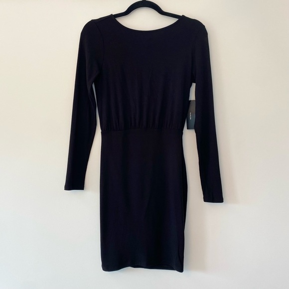 Lulus NWT Vision of Love Black Long Sleeve Bodycon Dress Size XS - Picture 3 of 7